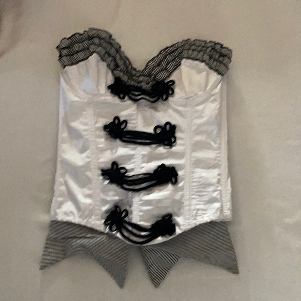 Black and white corset